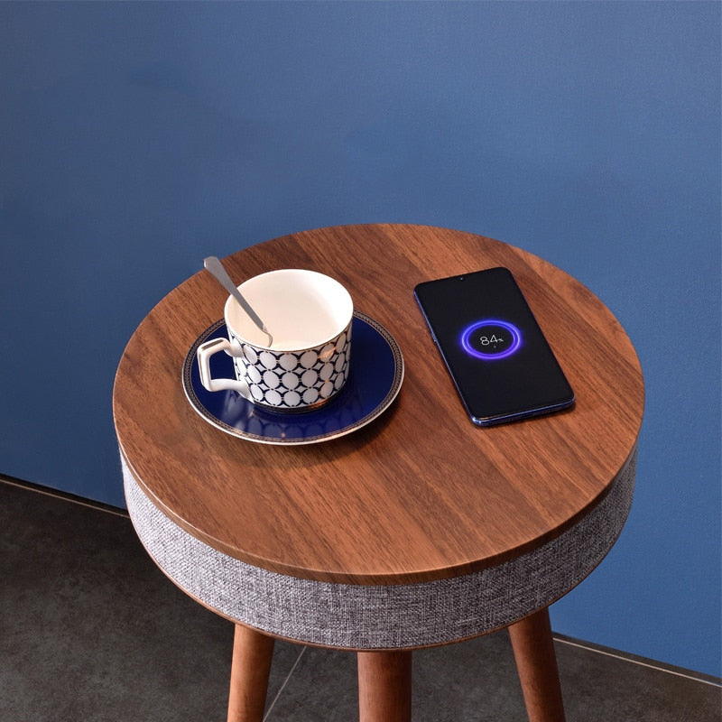 Smart Side Table With Bluetooth Speaker and Wireless Charging - DPKL Sales