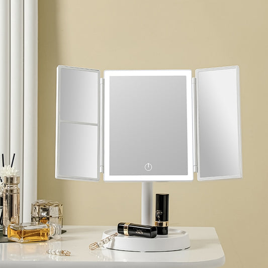 Desktop Makeup Mirror With Led Light Portable and Zoom Features - DPKL Sales